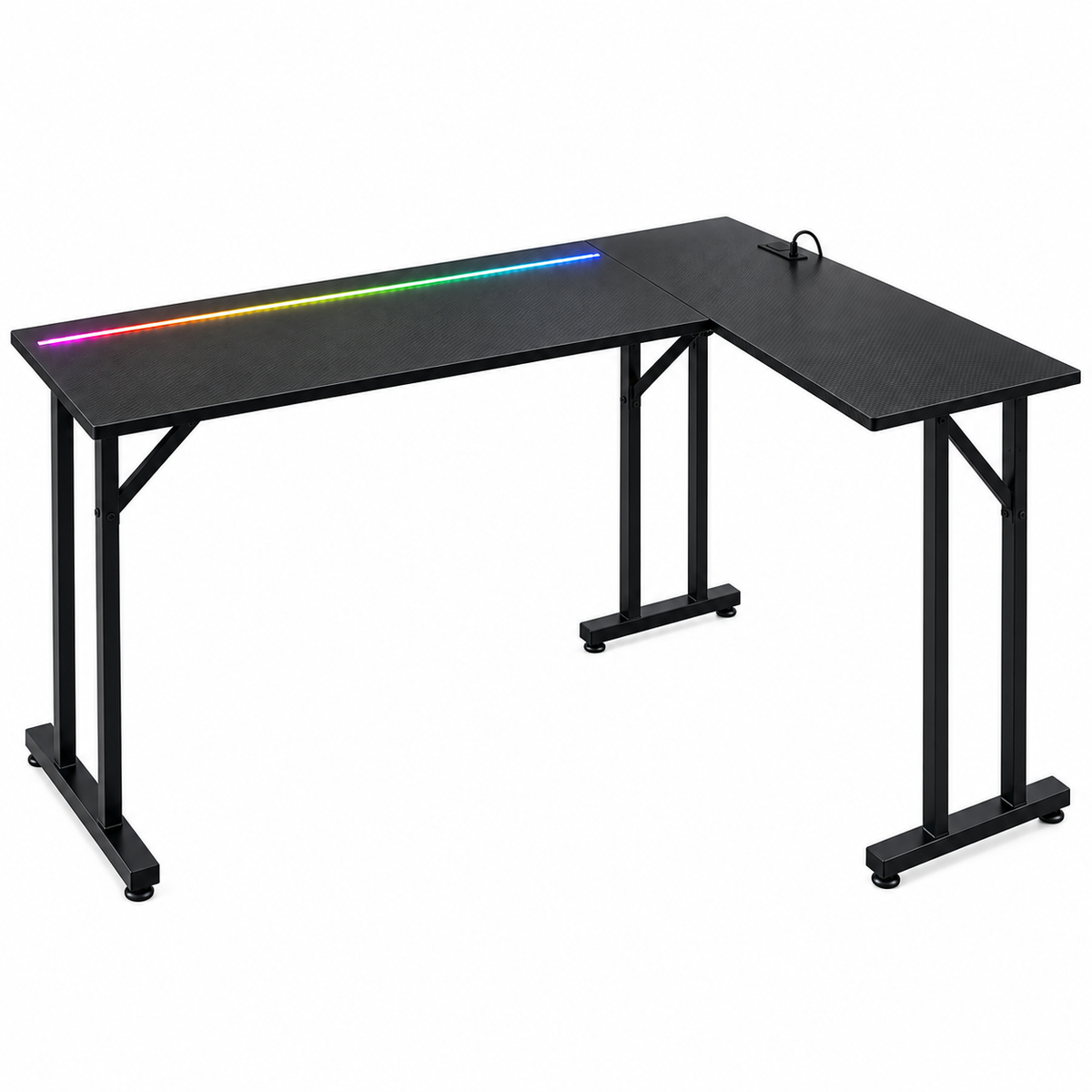 ESCRITORIO GAMER NEGRO RGB