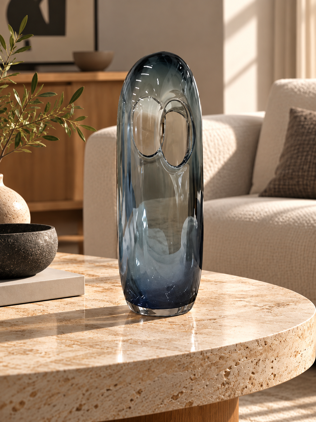 FIGURA DECORATIVA HOLE CRISTAL HUMO