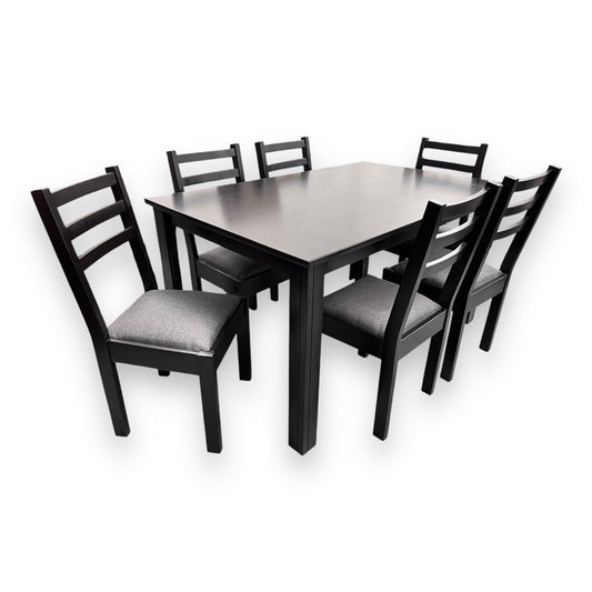 COMEDOR TEXAS CON 6 SILLAS EN MADERA DE PINO