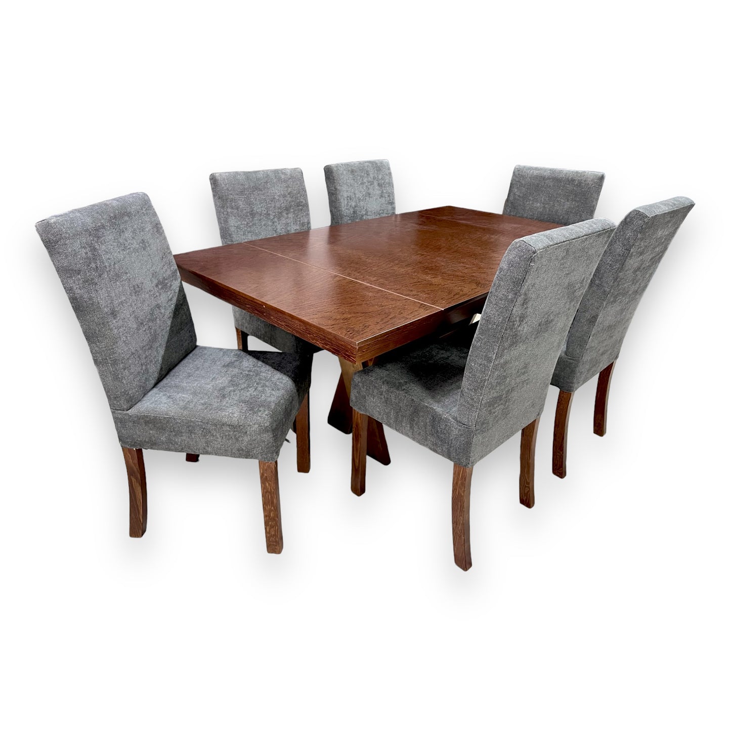 COMEDOR MÓNACO CON MESA Y 6 SILLAS EN MADERA DE PINO