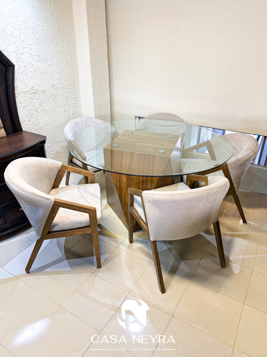 COMEDOR MODELO DIAMANTE DE 1.50MTS CON SILLONES DUNCAN