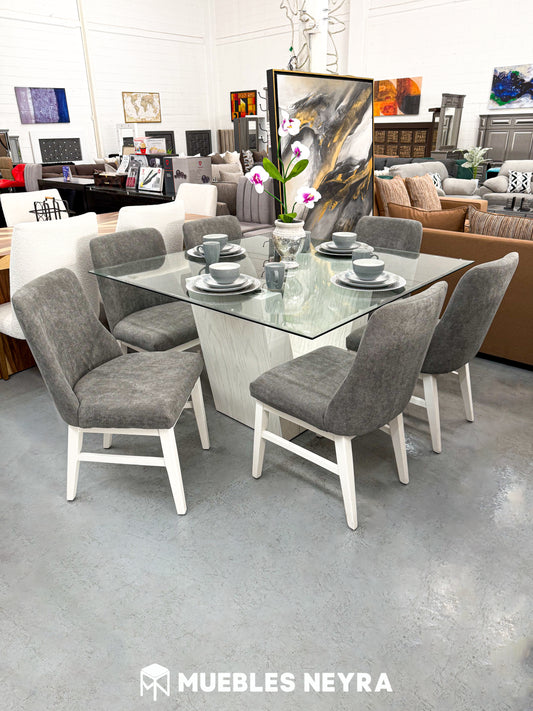 COMEDOR VELVET CON SILLAS EMA